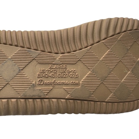 Dlux‎ by Dearfoams Cozy Women's Beige & Gray Booties Slip-On Shoes Size XL - Picture 9 of 10